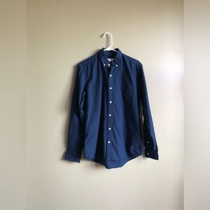 Gap Mens Standard Fit Blue Long Sleeve Button down Shirt Size Small